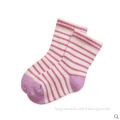 CSP-323 Wholesale Children Socks Pink Stripe Design Children Socks For Girls Lovely Socks With Special Welt